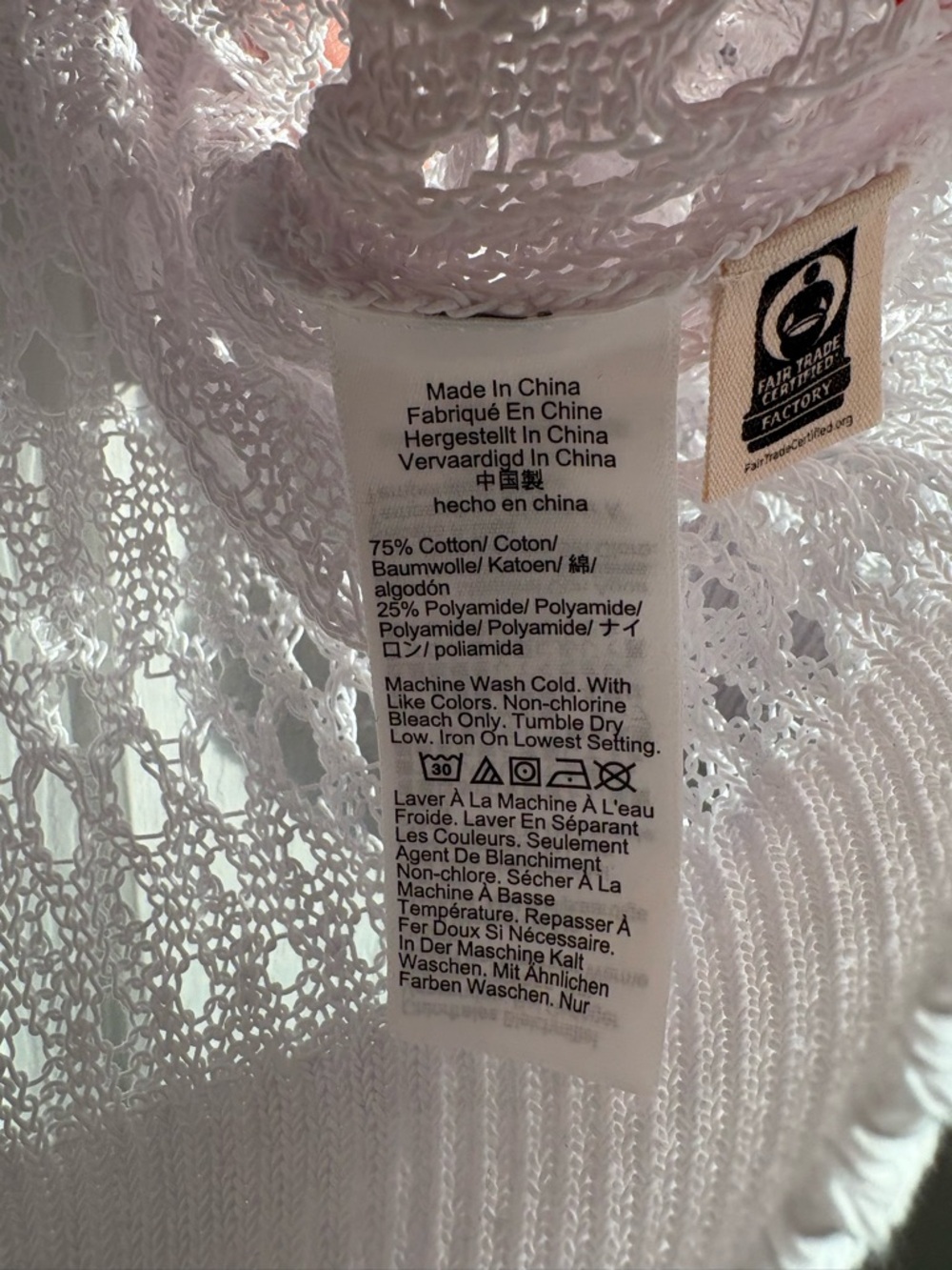 Madewell Open Knit Cropped Sweater XS White Short Sleeve Beachy Oversized NWT - Picture 6 of 7